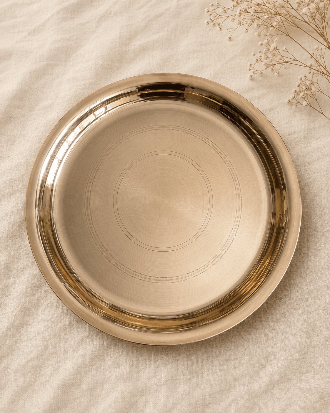Handmade Charesh Thakali Thal | Handmade Bronze Dinner Thali