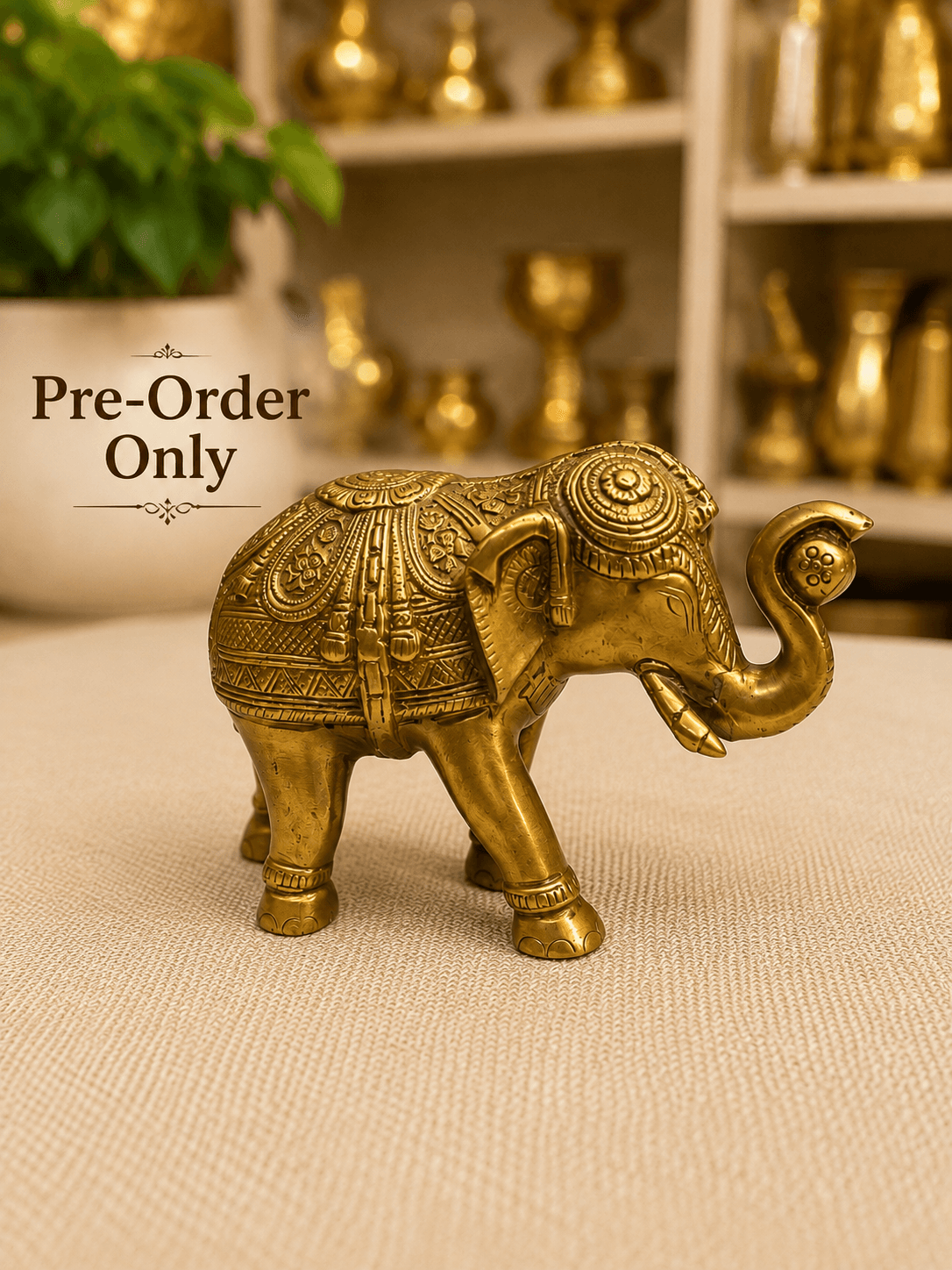 Brass Elephant Statue